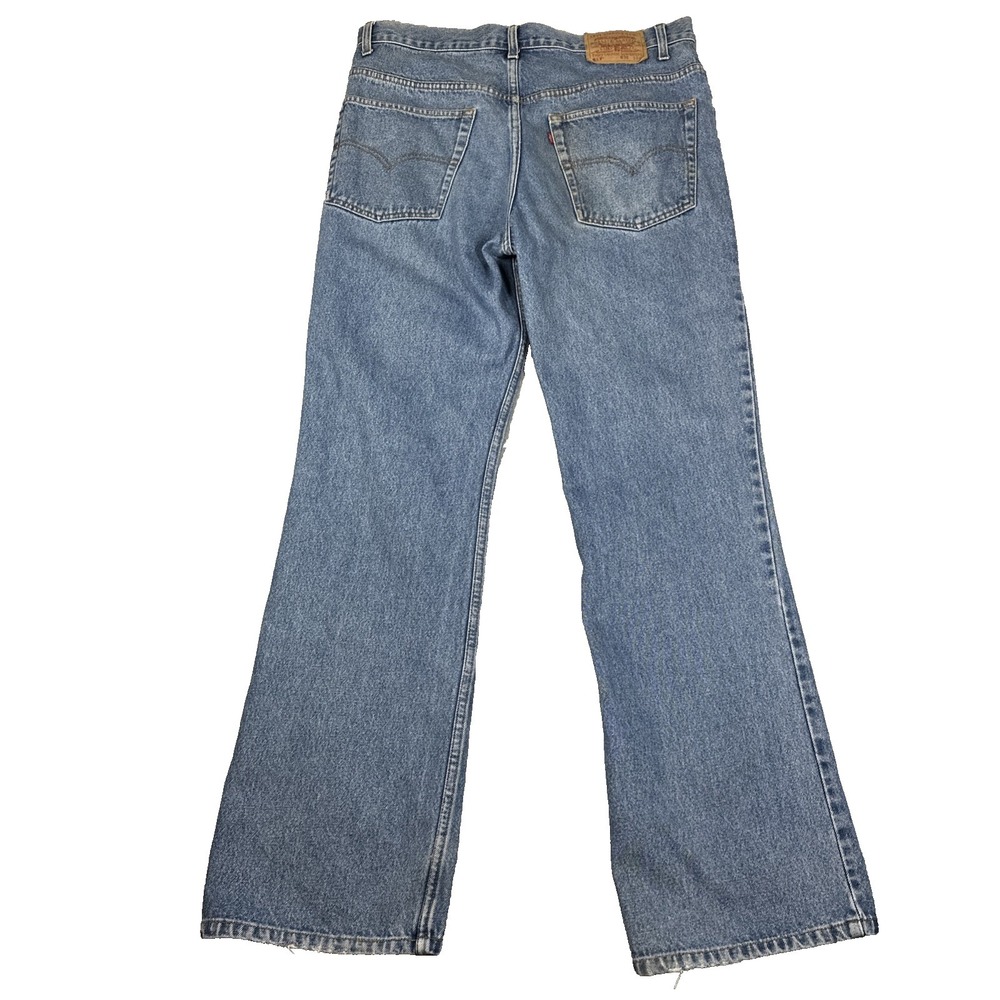 Levis‎ 517 Vintage Men's Bootcut Jeans 38x34 Blue Denim Cotton Red Tab Classic